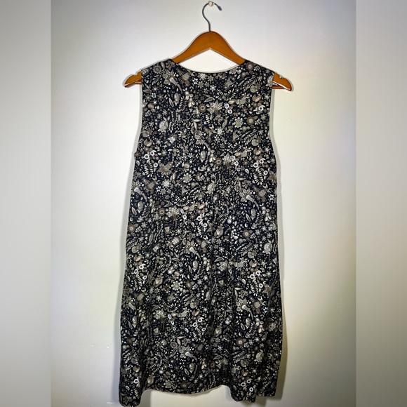 Button up Dress Botanical Earthy Print - Picture 3 of 4